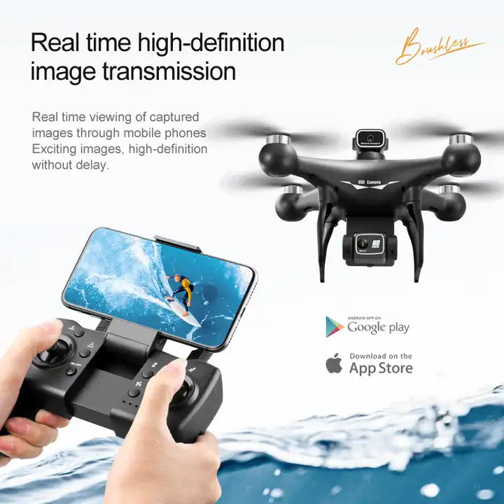 New S116 MAX RC Quadcopter Profissional Obstacle Avoidance Drone Dual Camera 4K Optical Flow Brushless Motor Dron Helicopter