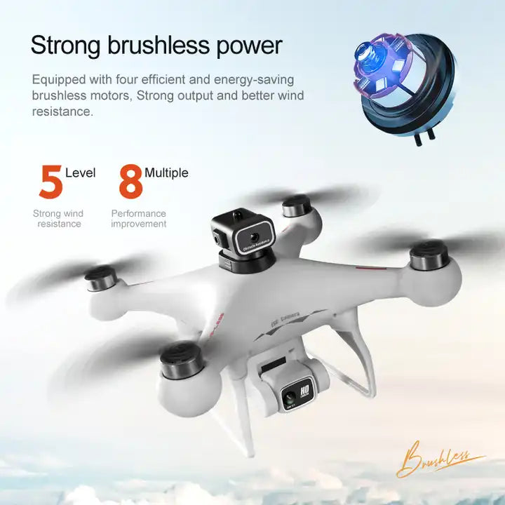 New S116 MAX RC Quadcopter Profissional Obstacle Avoidance Drone Dual Camera 4K Optical Flow Brushless Motor Dron Helicopter